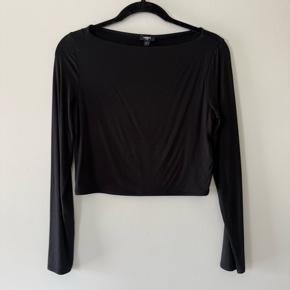 Express Supersoft Fitted Boat Neck Tee Size Medium - Picture 1 of 3